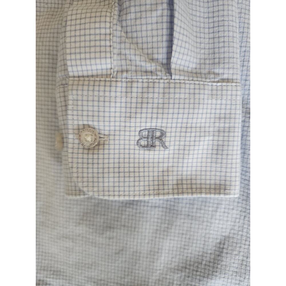 Banana Republic Mens XXL Slim Fit Checked Cotton-Blend Long Sleeve Button Up - Picture 3 of 8